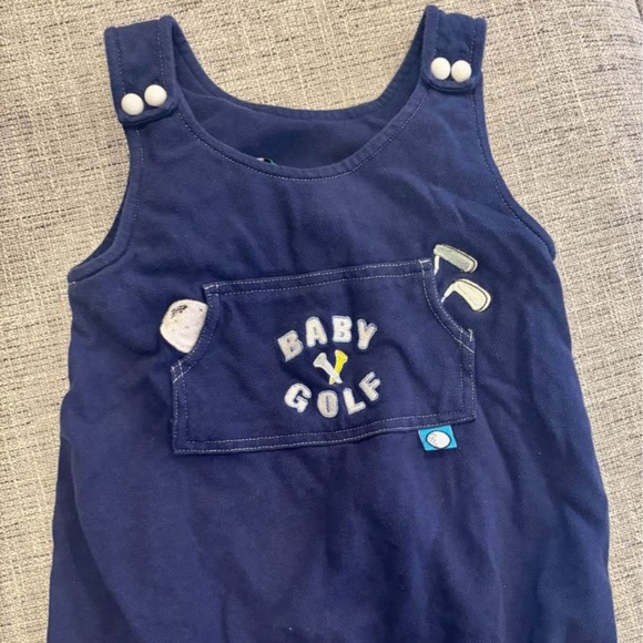 90s Vintage overalls, onesie 24 month baby Golf Theme - Picture 1 of 4